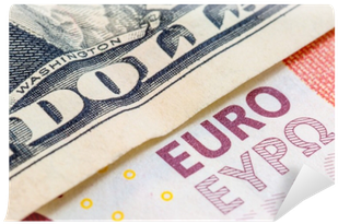 One Dollar Bill And Ten Euro Wall Mural • Pixers® • - World Of Power, Lies, & Deception (400x400), Png Download