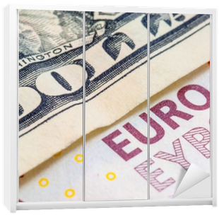 One Dollar Bill And Ten Euro Wardrobe Sticker • Pixers® - Photograph (400x400), Png Download