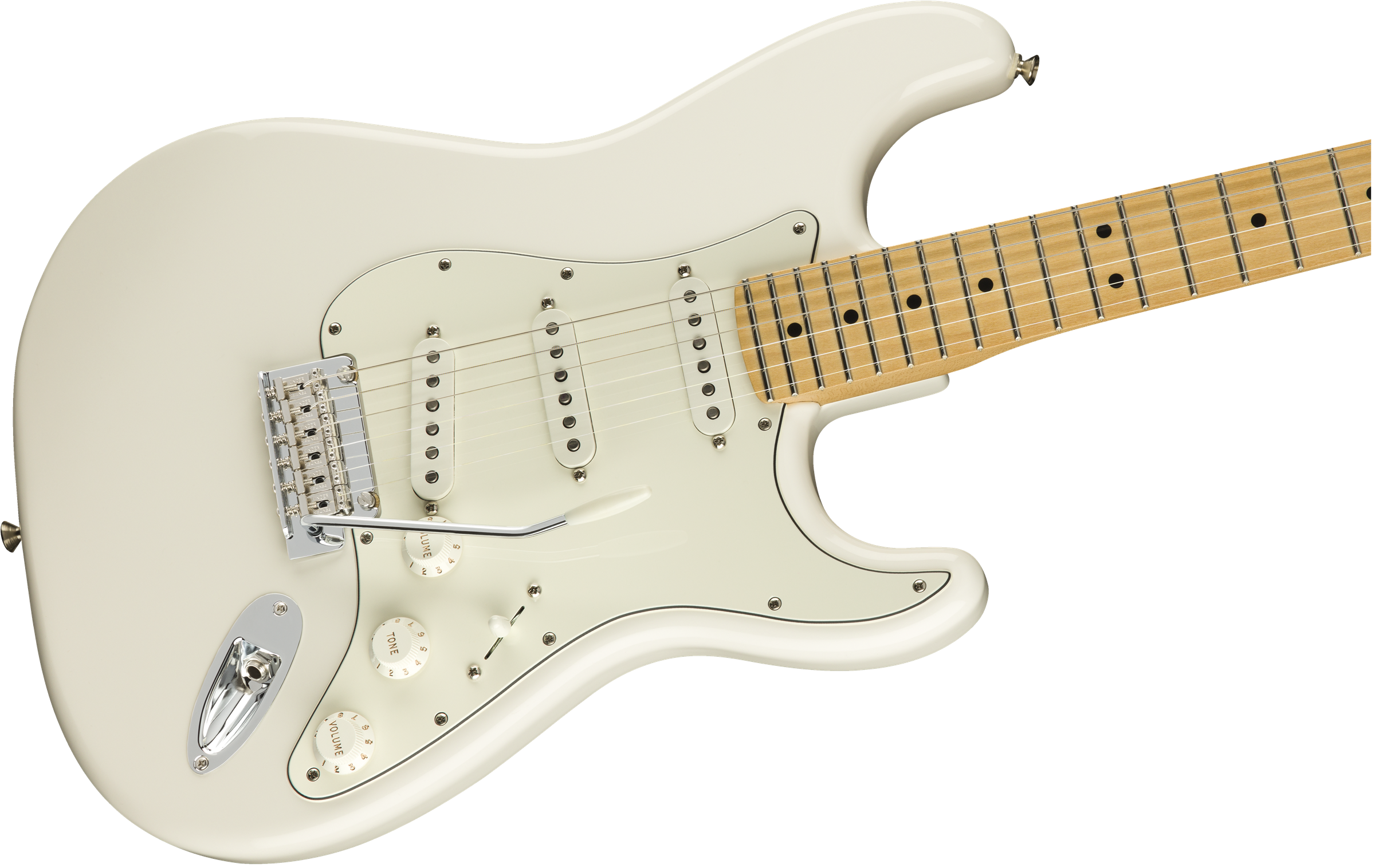 Fender Player Stratocaster Maple Fingerboard Polar - Fender Player Series Strat White (2400x1516), Png Download