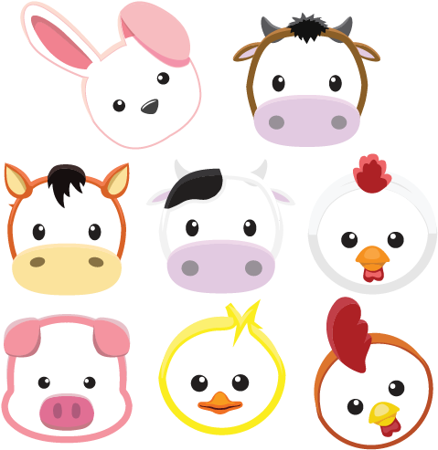 Baby Farm Animals (500x500), Png Download