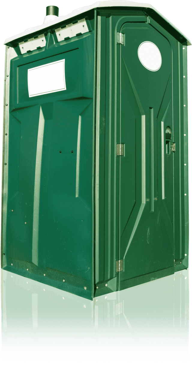 Single Stall Porta Potty - Green Outhouse (640x1224), Png Download
