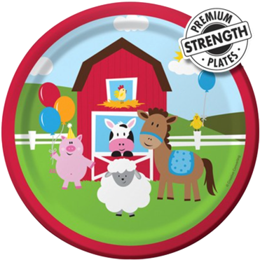 Farmyard Fun Lunch Plates - Farmhouse Fun (400x408), Png Download