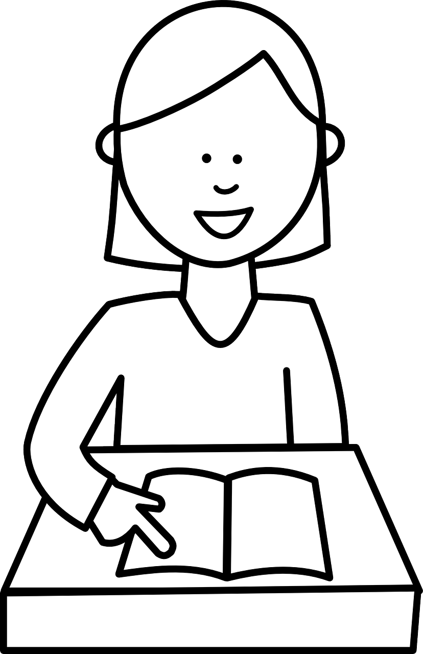 Raise Hand Clipart Black And White (384x593), Png Download
