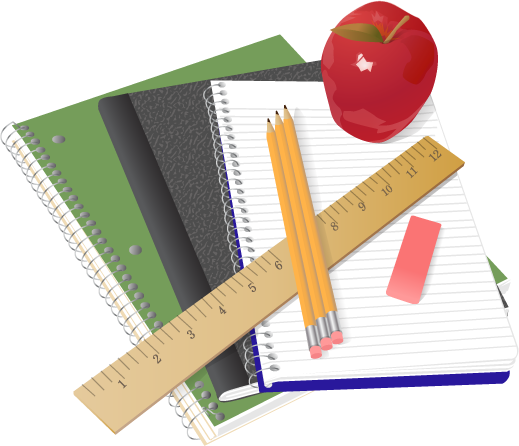 Education Clipart - School Supplies (519x446), Png Download