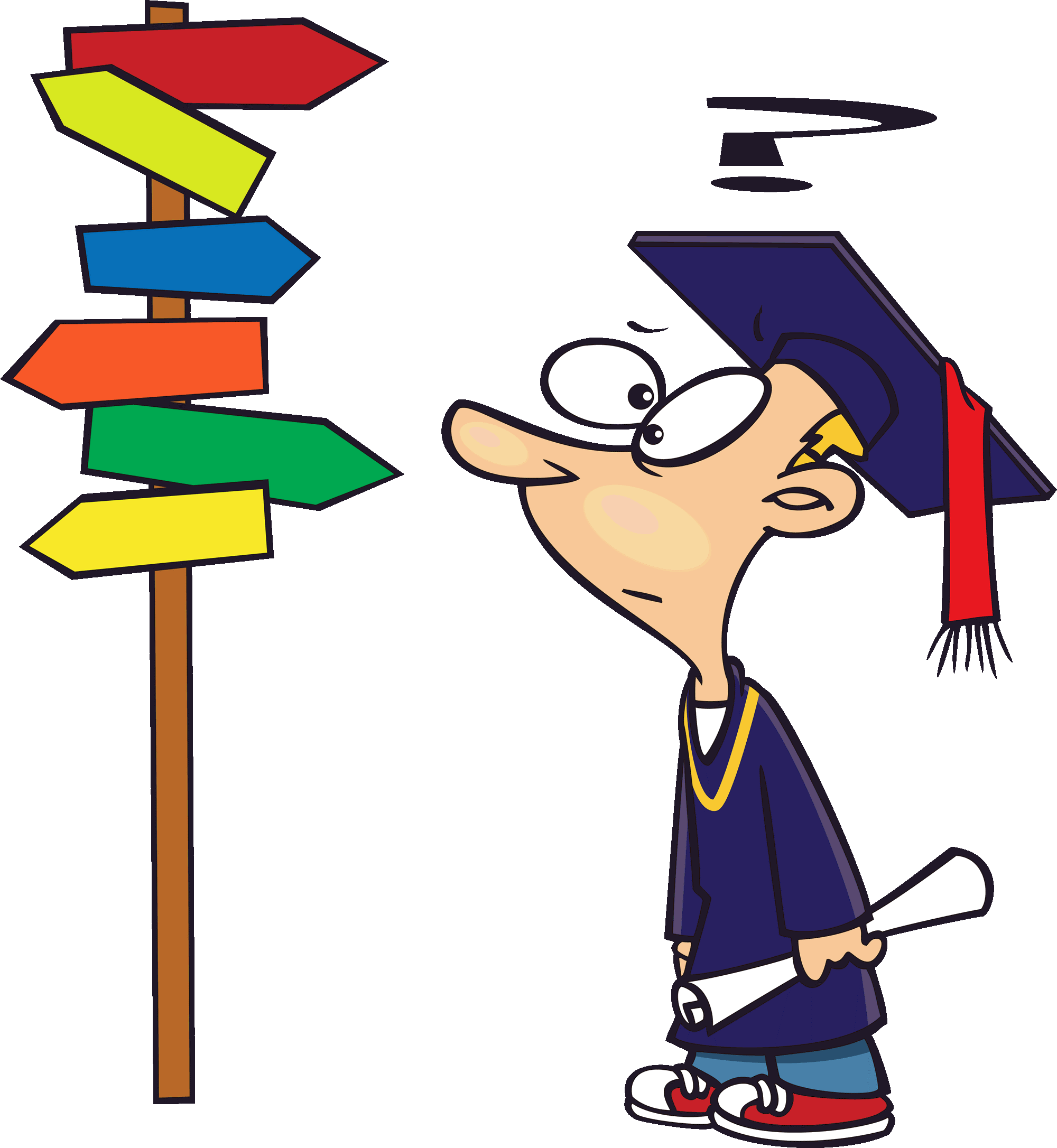 Microsoft Clipart Lost Student - Directions Clipart (2000x2173), Png Download