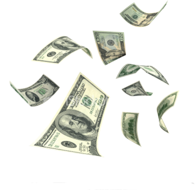Thumb Image - Falling Money Psd (400x389), Png Download