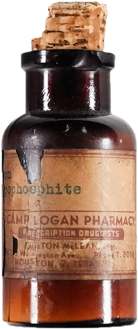Vintage Medicine Bottle - Camp Logan (1000x1250), Png Download