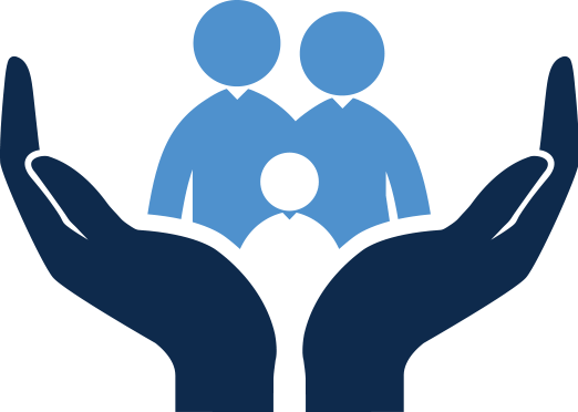 Hand Clipart Family - Insurance Symbol Png (522x372), Png Download