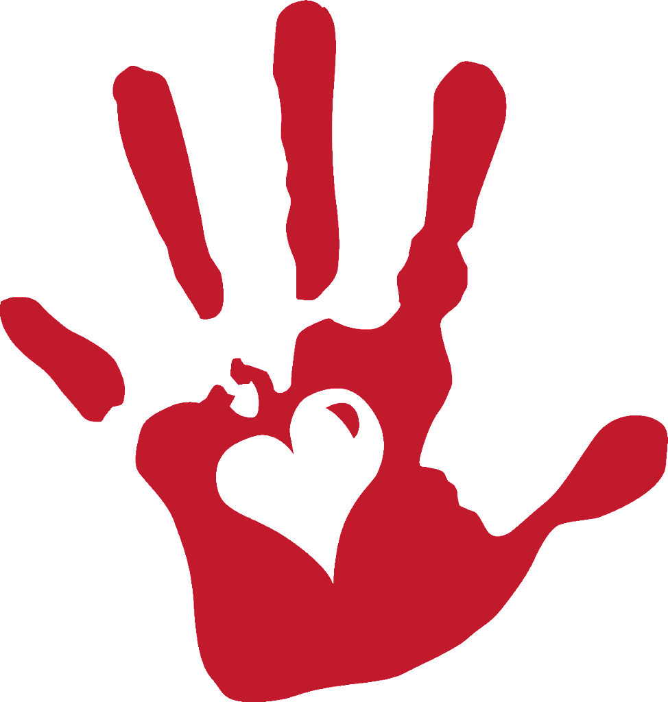 Helping Hands Clipart At Getdrawings - Hand Print (974x1024), Png Download