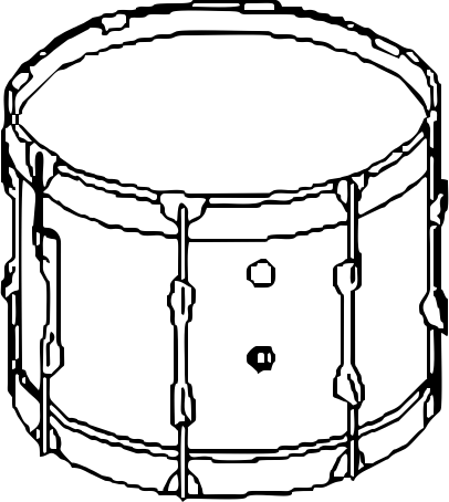 581a673be7dea45 - Marching Snare Drum Drawing (406x454), Png Download