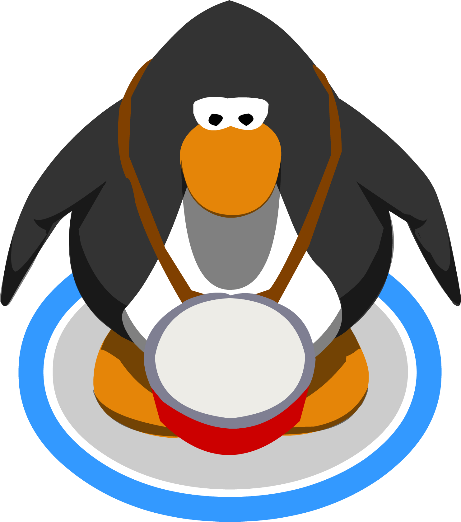 Snare Drum Ingame - Club Penguin Penguin Sprite (1482x1677), Png Download
