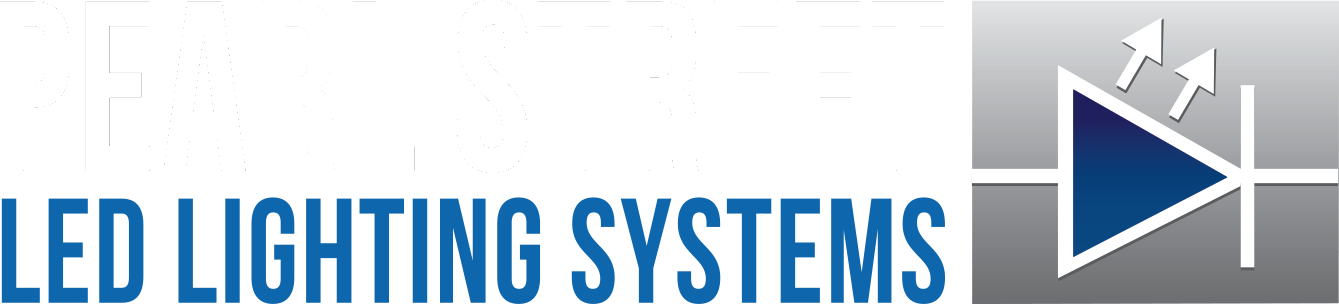 Pearl Street Led Logo - Electric Blue (1339x304), Png Download
