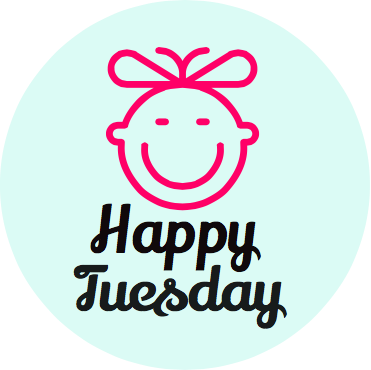 Happy Tuesday (371x370), Png Download