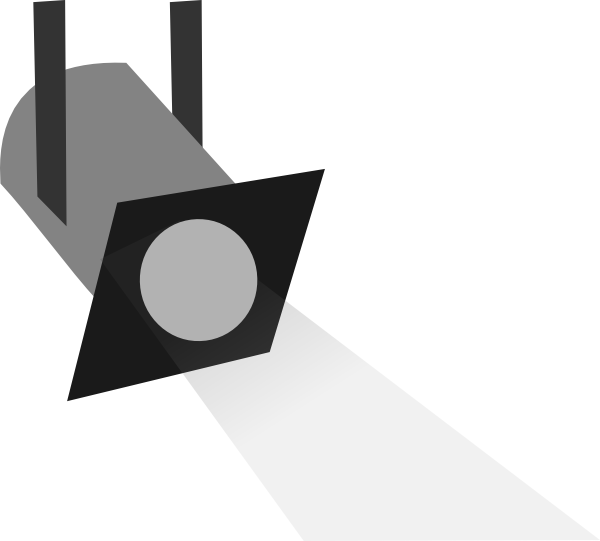 How To Set Use Spotlight Grey Scale 5 Svg Vector - Spotlight Clipart Black And White (600x541), Png Download