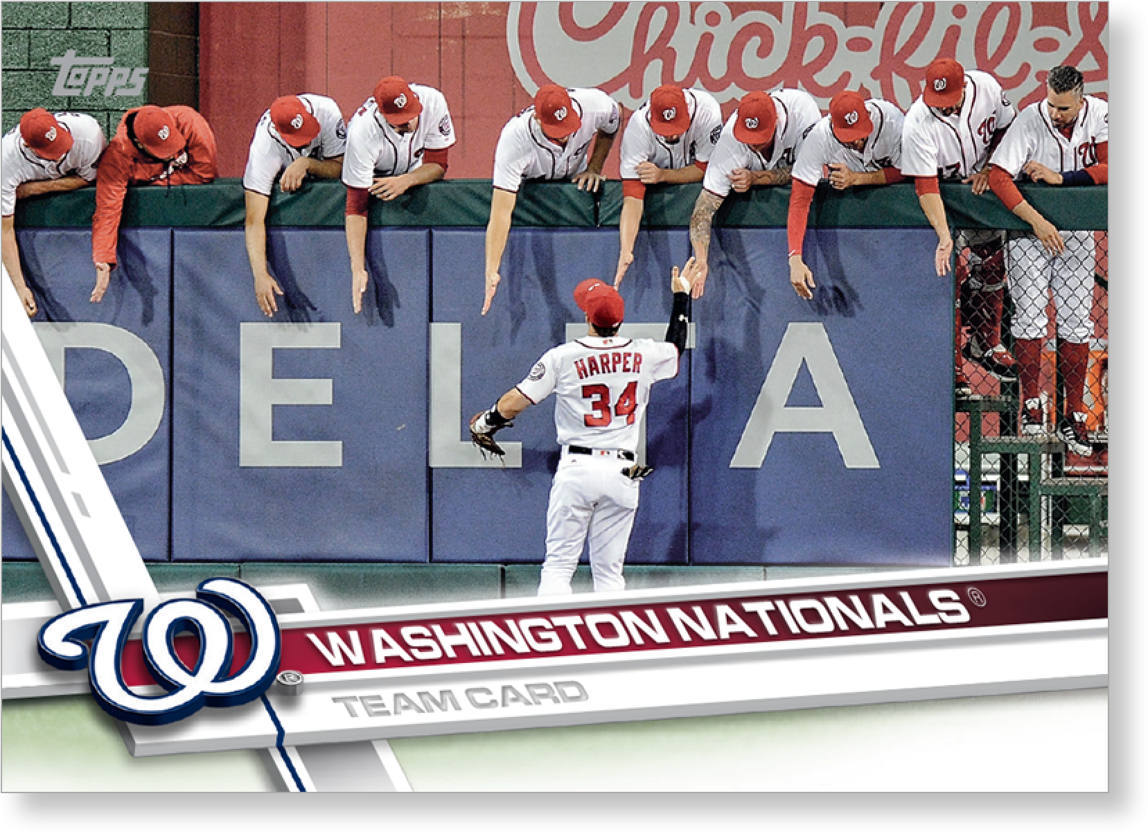 Washington Nationals 2017 Topps Baseball Series 2 Team - Poster (2000x2000), Png Download
