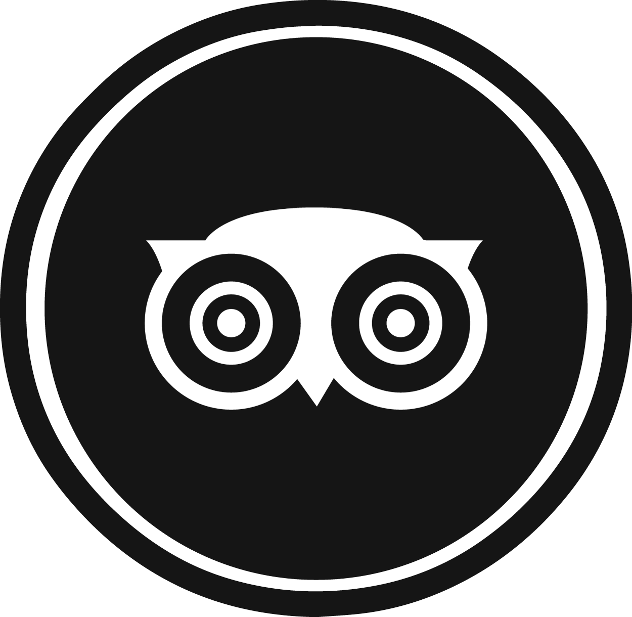 Tripadvisor Logo Black And White - Tripadvisor Logo White Png (1250x1220), Png Download
