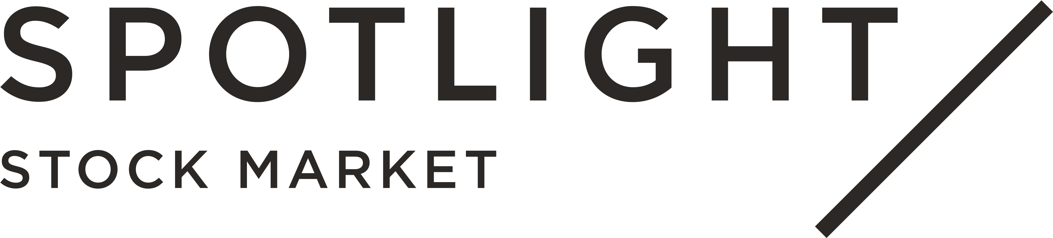 Logo Black - Spotlight Stock Market (4500x1505), Png Download