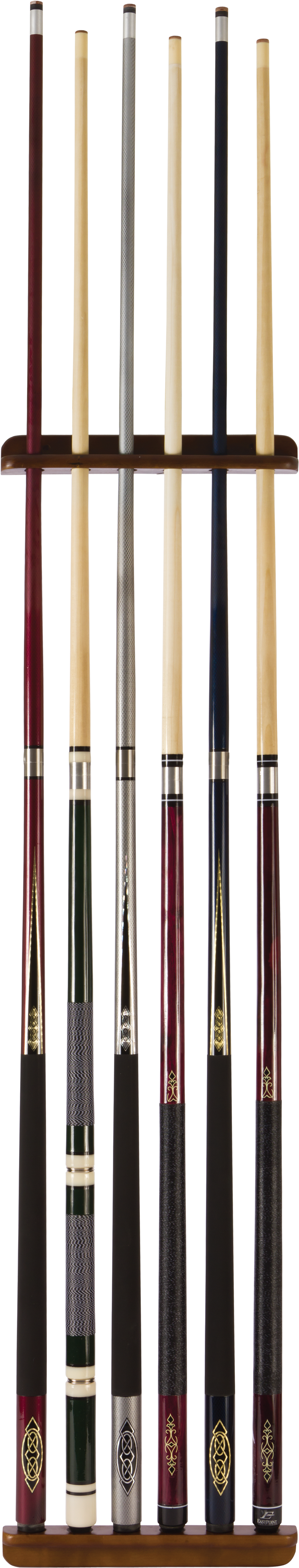Eastpoint Sports Solid Wood Billiard Cue Wall Rack - Cue Sports (1364x4500), Png Download