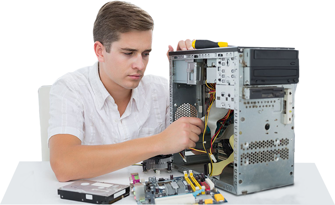 Computer Repairs Newtown - Computer Repair Person (690x423), Png Download