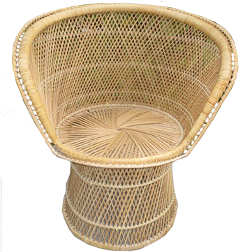 Small Buri Wicker Scroll Work Chair Victorian Shabby - Chair (350x384), Png Download