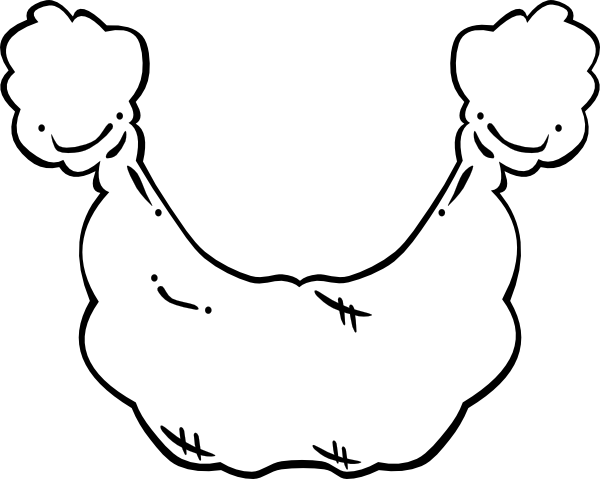 Plain White Beard Clip Art At Vector Clip Art Clipartix - Beard White Logo Transparent (600x479), Png Download