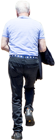 A Cutout Of An Older Man Climbing Up Stairs With White - Stairs Climbing People Png (450x450), Png Download