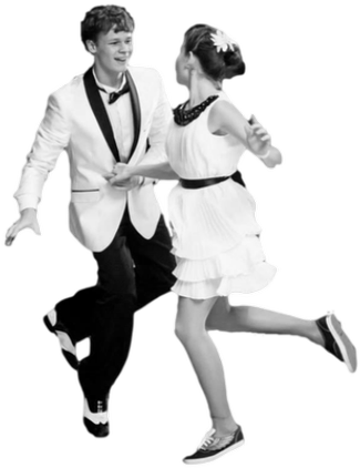 African-american Couple Dance With The Music Of Swing - Woman (799x449), Png Download