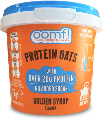 Golden Syrup Flavour Protein Oats - Oomf Instant Bench Pressed Oats - Ginger Bread - 75 (500x500), Png Download