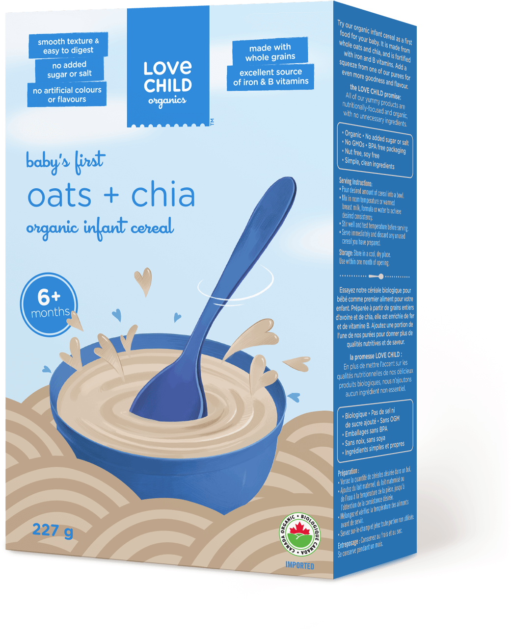 Oats Chia - Love Child Baby Cereal (1275x1650), Png Download