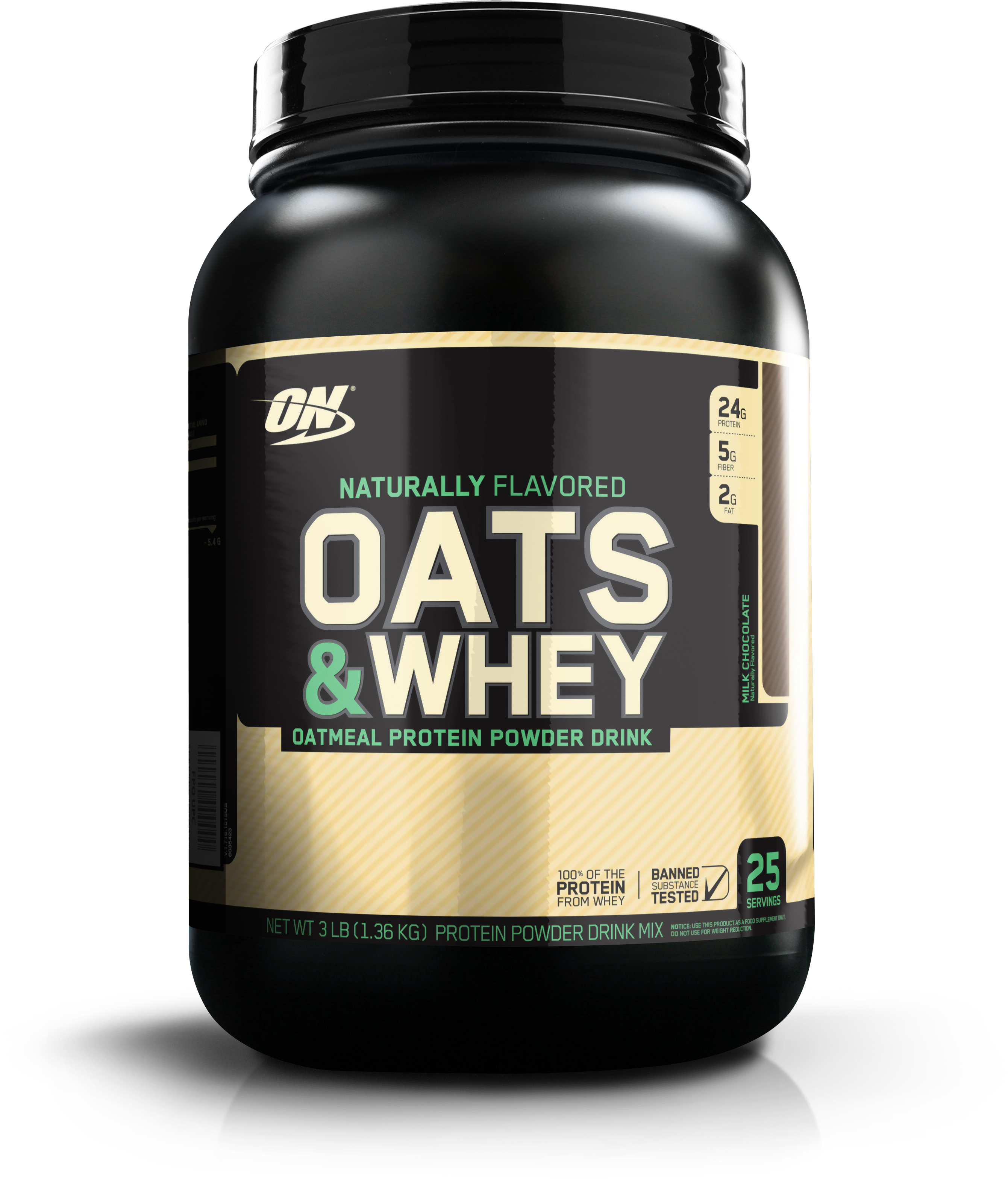 Optimum Nutrition Natural Oats & Whey - Optimum Nutrition 100% Natural Oats And Whey Milk Chocolate, (3700x3830), Png Download