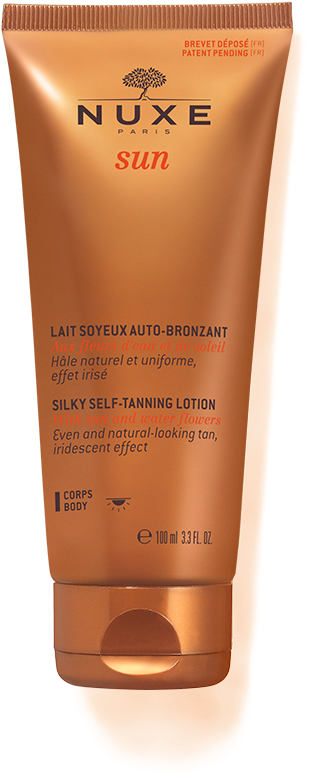 Self-tanning Body Lotion - Nuxe Sun Silky Self-tanning Body Lotion 100 Ml (800x800), Png Download