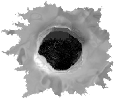 Bullet Shot Hole Holes - Bullet Hole On Png (400x348), Png Download