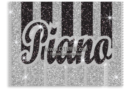 Black And White Piano Keys Iron On Rhinestone Glitter - Piano (450x450), Png Download