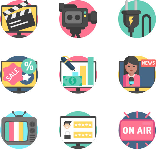 Television - Vintage Badge Logo Design (600x564), Png Download