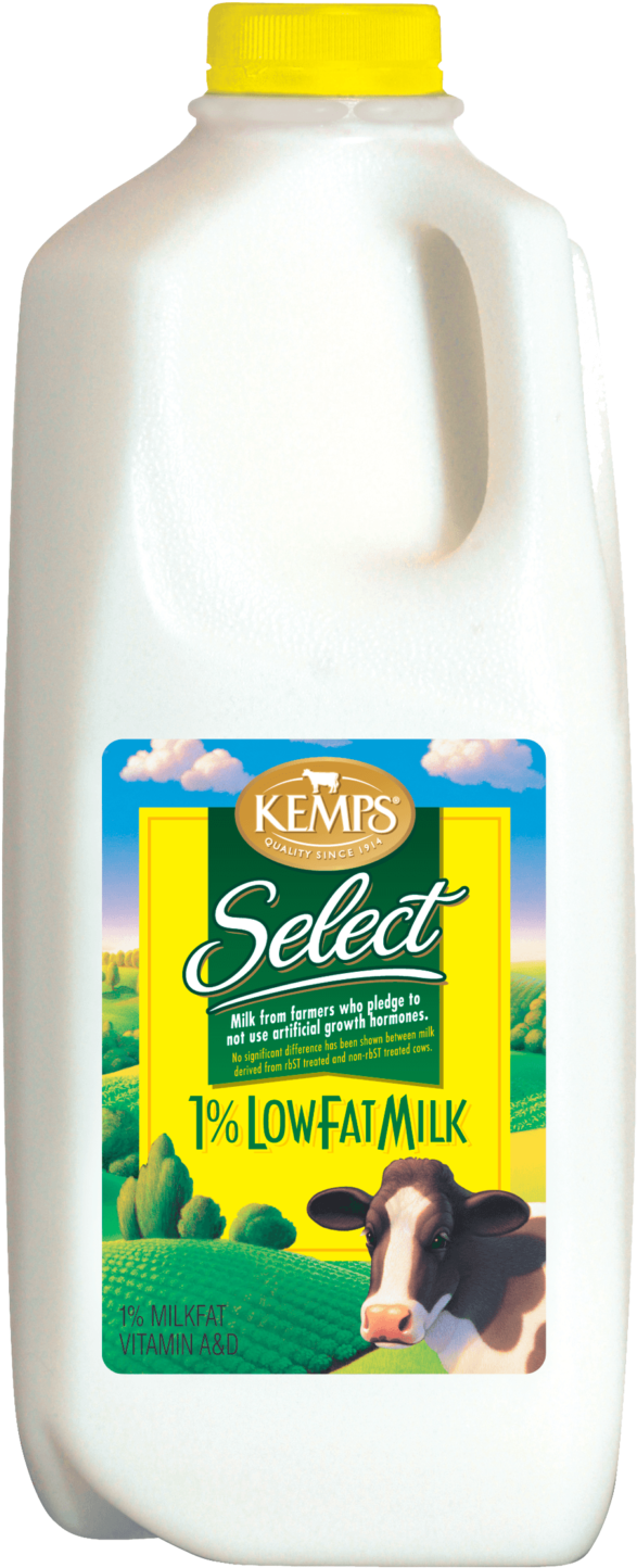 Lowfat Select Milk Plastic Half Gallon Kemps Png Kemps - Kemps Select 2% Reduced Fat Milk 0.5 Gal. Jug (845x1600), Png Download