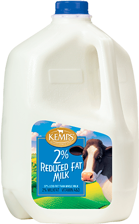 2% Reduced Fat Milk - Kemps 2% Reduced Fat Milk 1 Gal Jug (400x501), Png Download