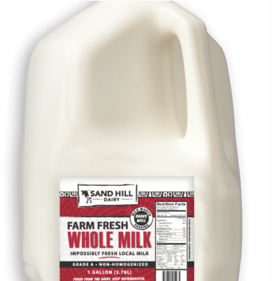 Sand Hill Dairy Whole Milk 1 Gallon - Milk (400x400), Png Download