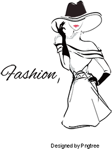 Fashion Girl Vector, Wide Canopy, Sketch, Black And - Womens Fashion Silloette (360x360), Png Download