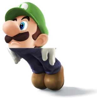 Transparent It'sa Time - Luigi Amiibo (super Smash Bros Series) (366x353), Png Download