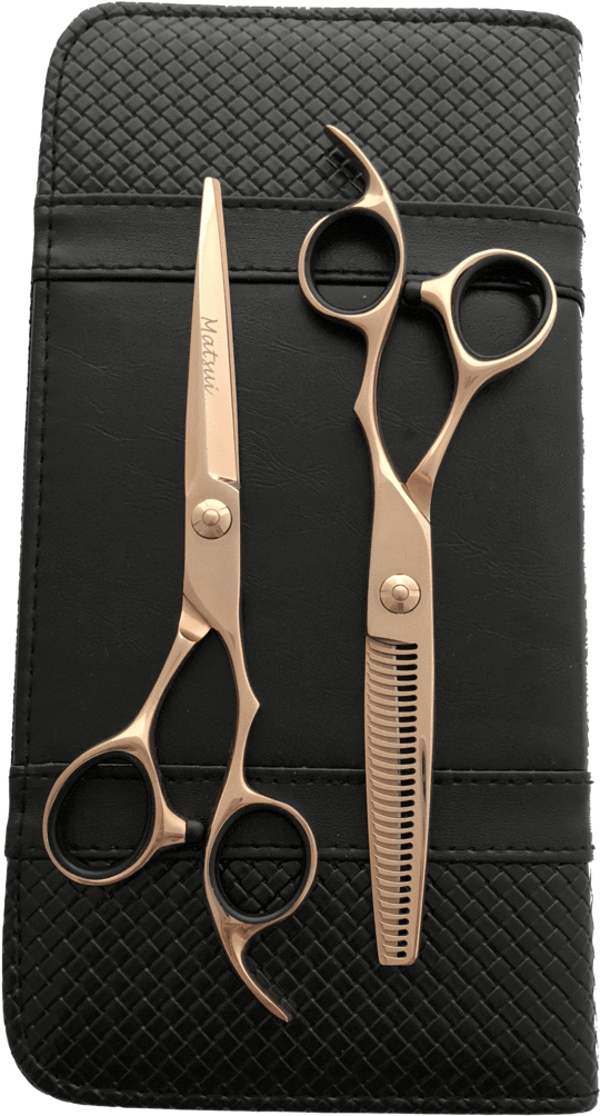 2018 Matsui Rose Gold Vg10 Limited Edition Offset Scissor - Gold (605x1024), Png Download