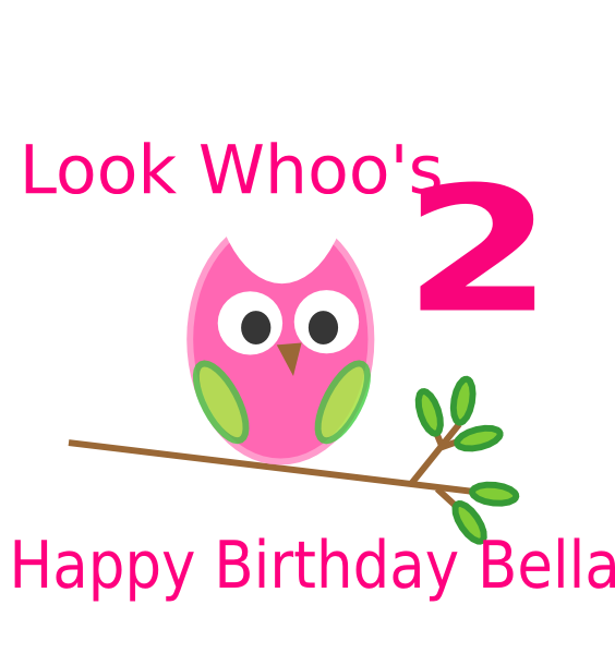 2nd Birthday - Owl Clip Art (564x599), Png Download
