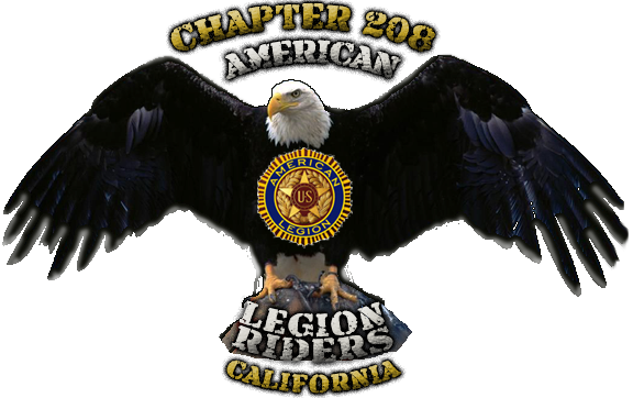 American Legion Riders Chapter 208 Motorcycle Place - Bald Eagle (576x362), Png Download