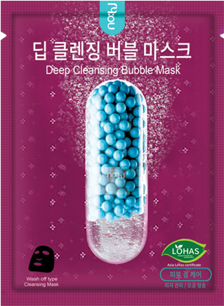 Nohj Deep Cleansing Bubble Mask - Black Intracell Boosting Mask (410x500), Png Download