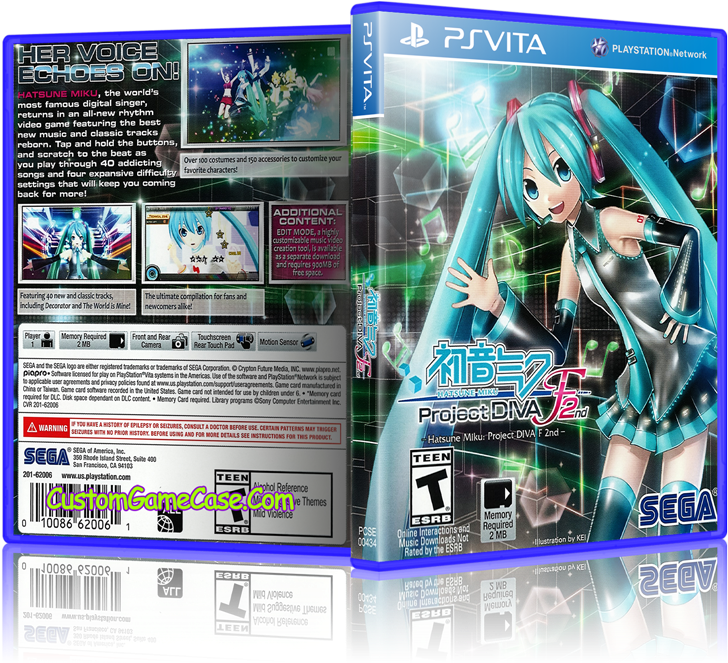 Sony Playstation Ps Vita - Hatsune Miku Project Diva F 2nd Ps Vita Game (800x685), Png Download