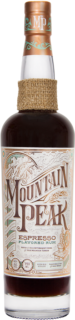 Mountain Peak Espresso Rum (300x1109), Png Download