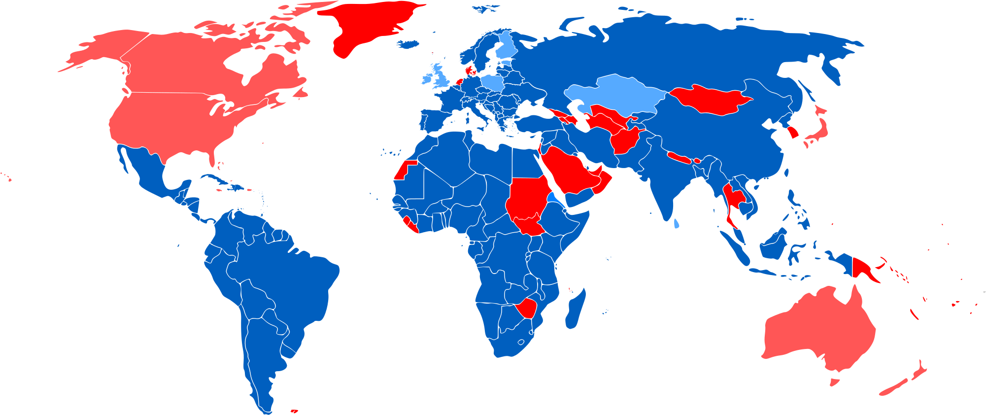 Open - Metric Vs Imperial World Map (2000x856), Png Download