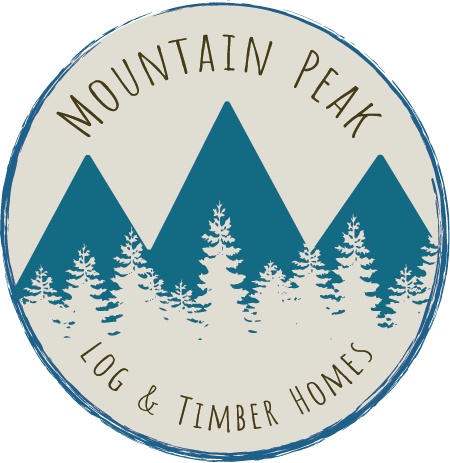 Mountain Peak Log And Timber Homes Logo - House (450x463), Png Download