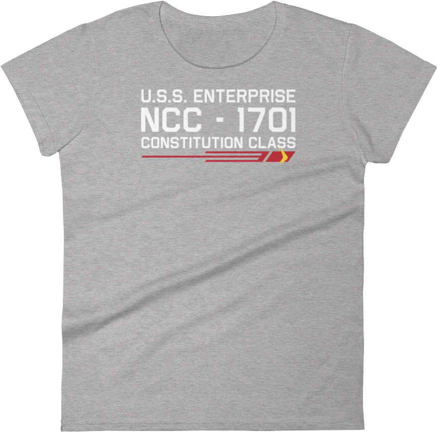 Star Trek - Uss Enterprise - 1701 - Women's T-shirt - Car Lover Gift Car Gift For Her Car Accessories For (1000x1000), Png Download