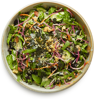 Black Rice Umeboshi Bowl - Garden Salad (400x400), Png Download