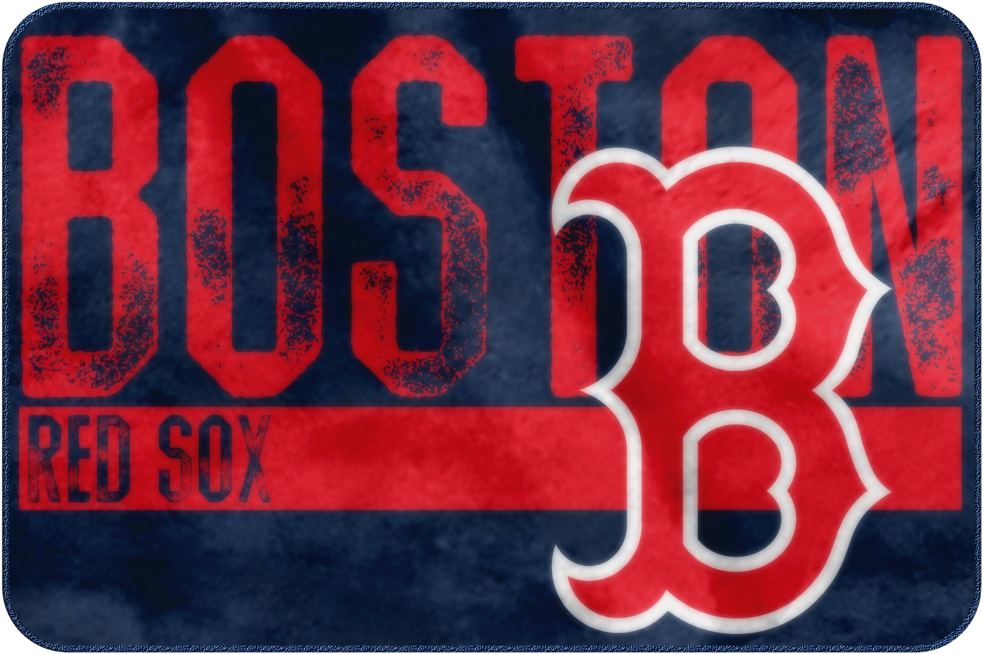 20" X 30" Worn Out Printed Foam Mat - Boston Red Sox 2018 Logo (2100x2100), Png Download